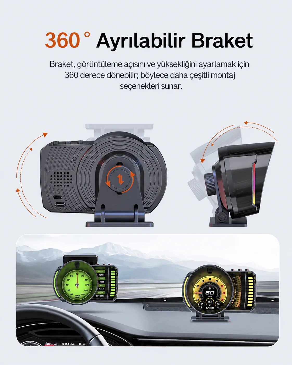 P28 360 derece ayarlanabilir braket